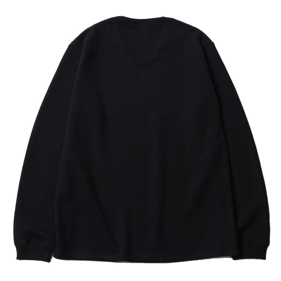 BASIC U NECK WAFFLE LS