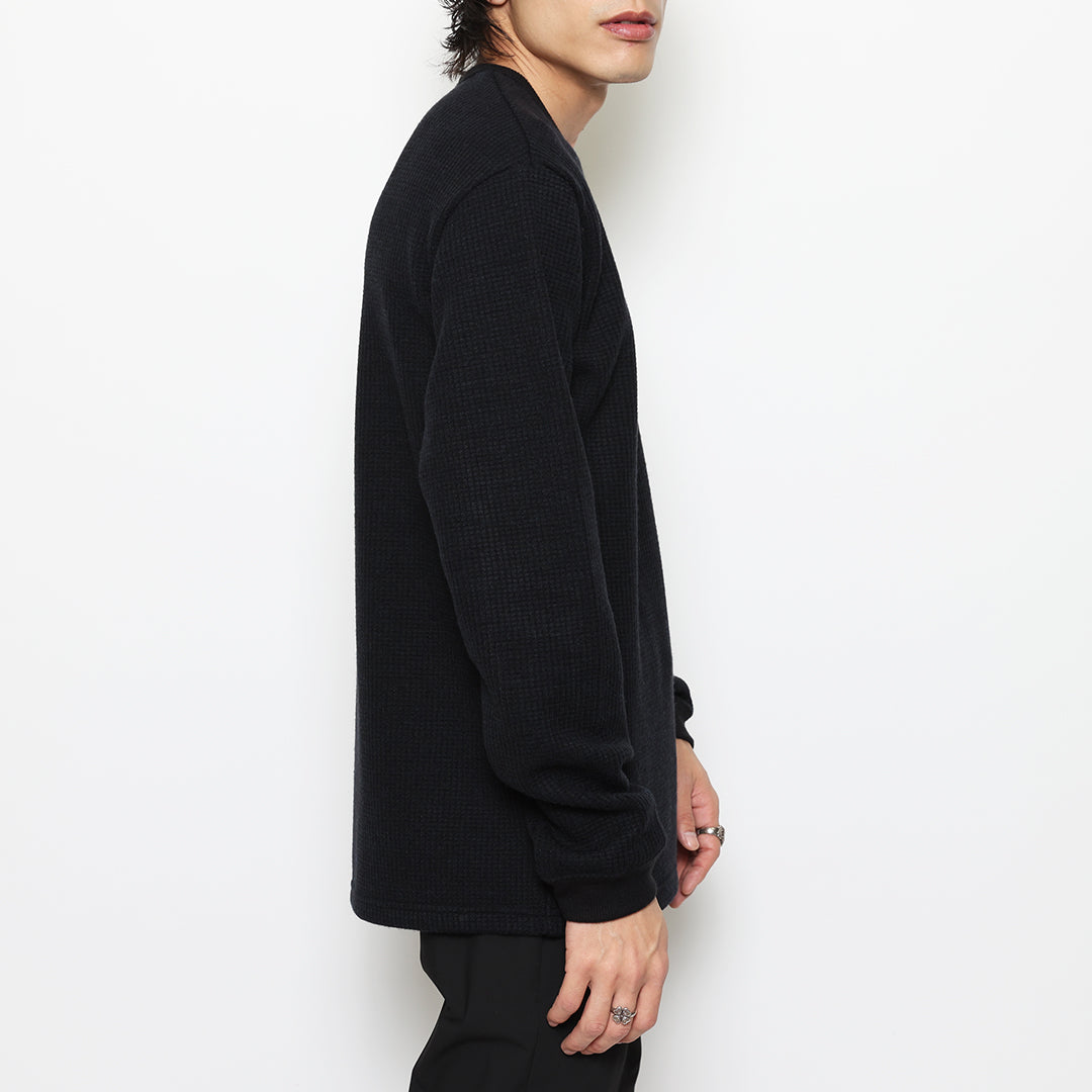 BASIC U NECK WAFFLE LS