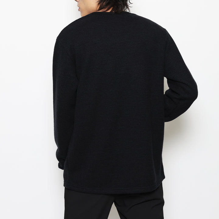 BASIC U NECK WAFFLE LS