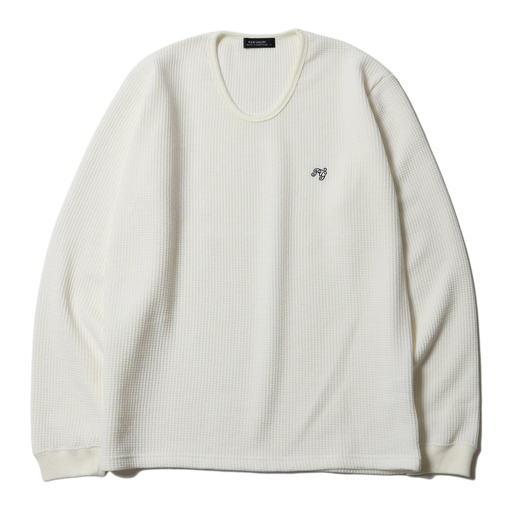 BASIC U NECK WAFFLE LS