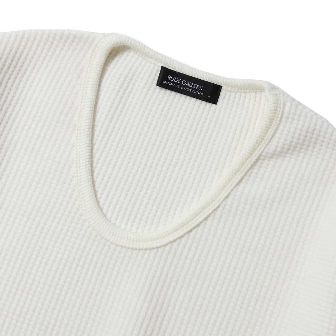 BASIC U NECK WAFFLE LS
