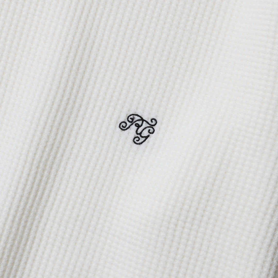 BASIC U NECK WAFFLE LS