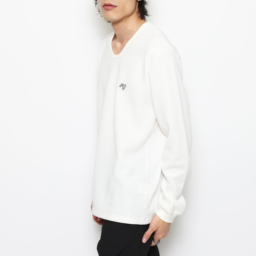 BASIC U NECK WAFFLE LS