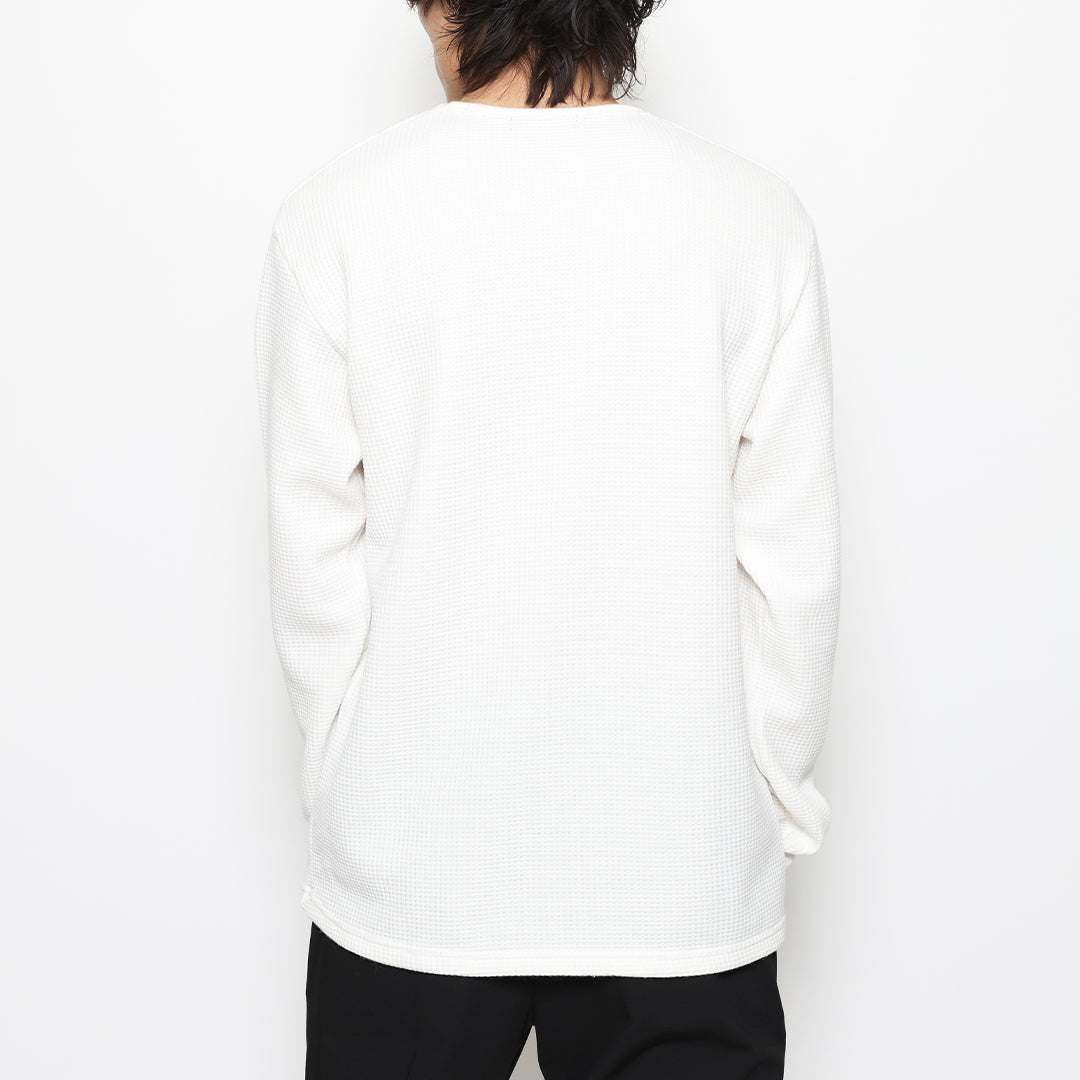 BASIC U NECK WAFFLE LS
