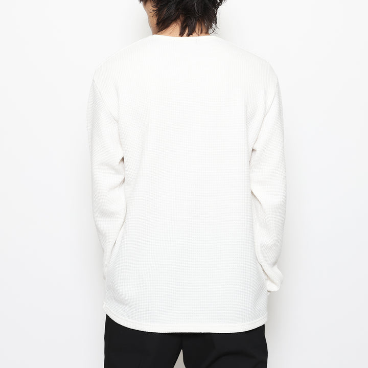 BASIC U NECK WAFFLE LS