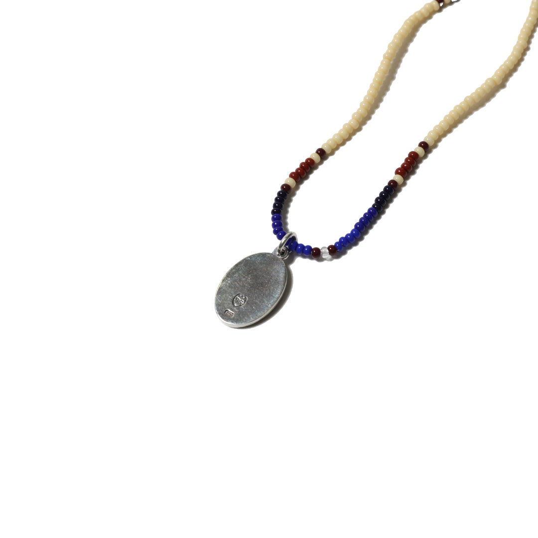 MARIA BEIGE BEADS NECKLACE - Beads work by KAZOO