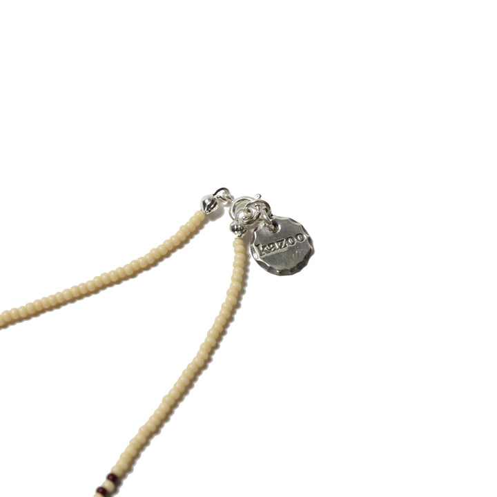 MARIA BEIGE BEADS NECKLACE - Beads work by KAZOO