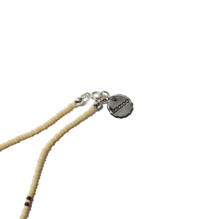 MARIA BEIGE BEADS NECKLACE - Beads work by KAZOO