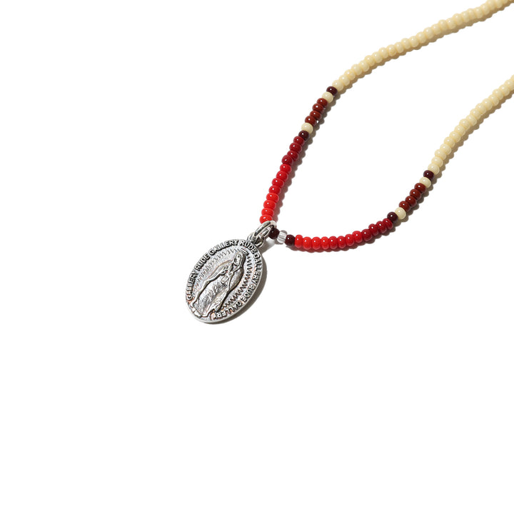 MARIA BEIGE BEADS NECKLACE - Beads work by KAZOO