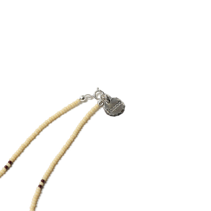 MARIA BEIGE BEADS NECKLACE - Beads work by KAZOO