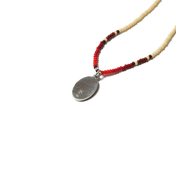 MARIA BEIGE BEADS NECKLACE - Beads work by KAZOO