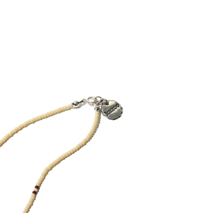 MARIA BEIGE BEADS NECKLACE - Beads work by KAZOO