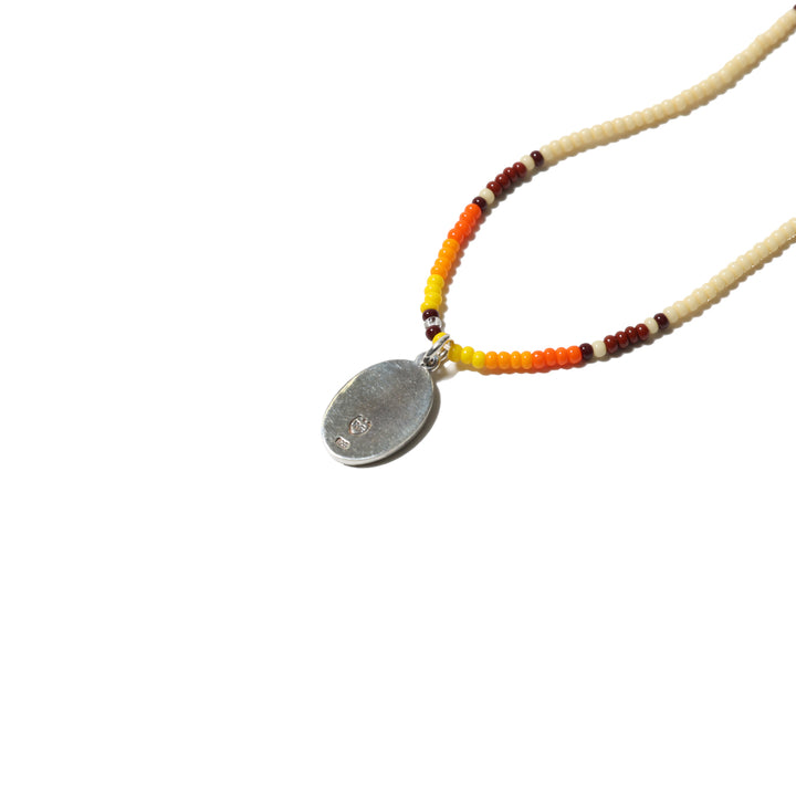 MARIA BEIGE BEADS NECKLACE - Beads work by KAZOO