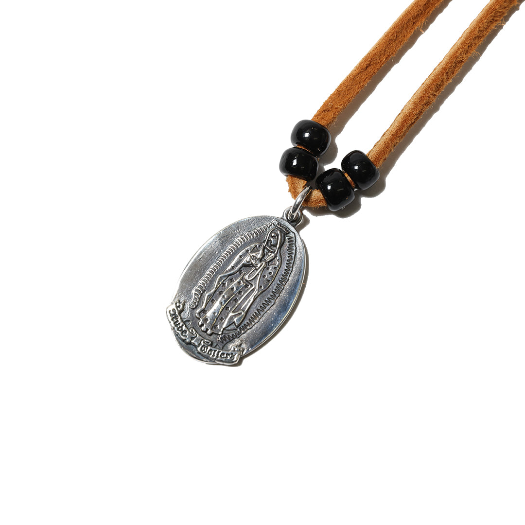MARIA LEATHER NECKLACE - Beads work by KAZOO