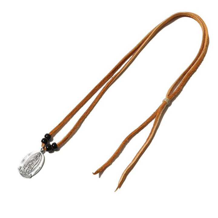 MARIA LEATHER NECKLACE - Beads work by KAZOO