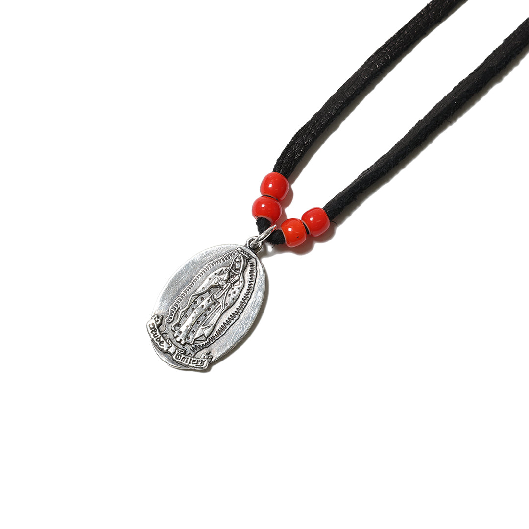 MARIA LEATHER NECKLACE - Beads work by KAZOO