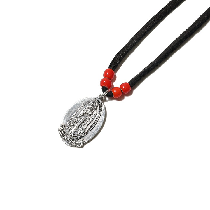 MARIA LEATHER NECKLACE - Beads work by KAZOO