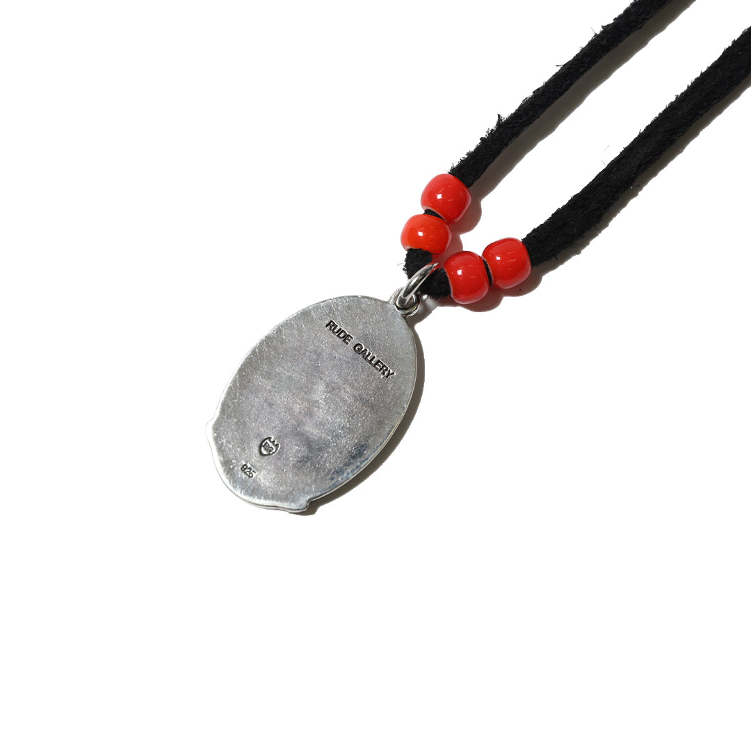 MARIA LEATHER NECKLACE - Beads work by KAZOO