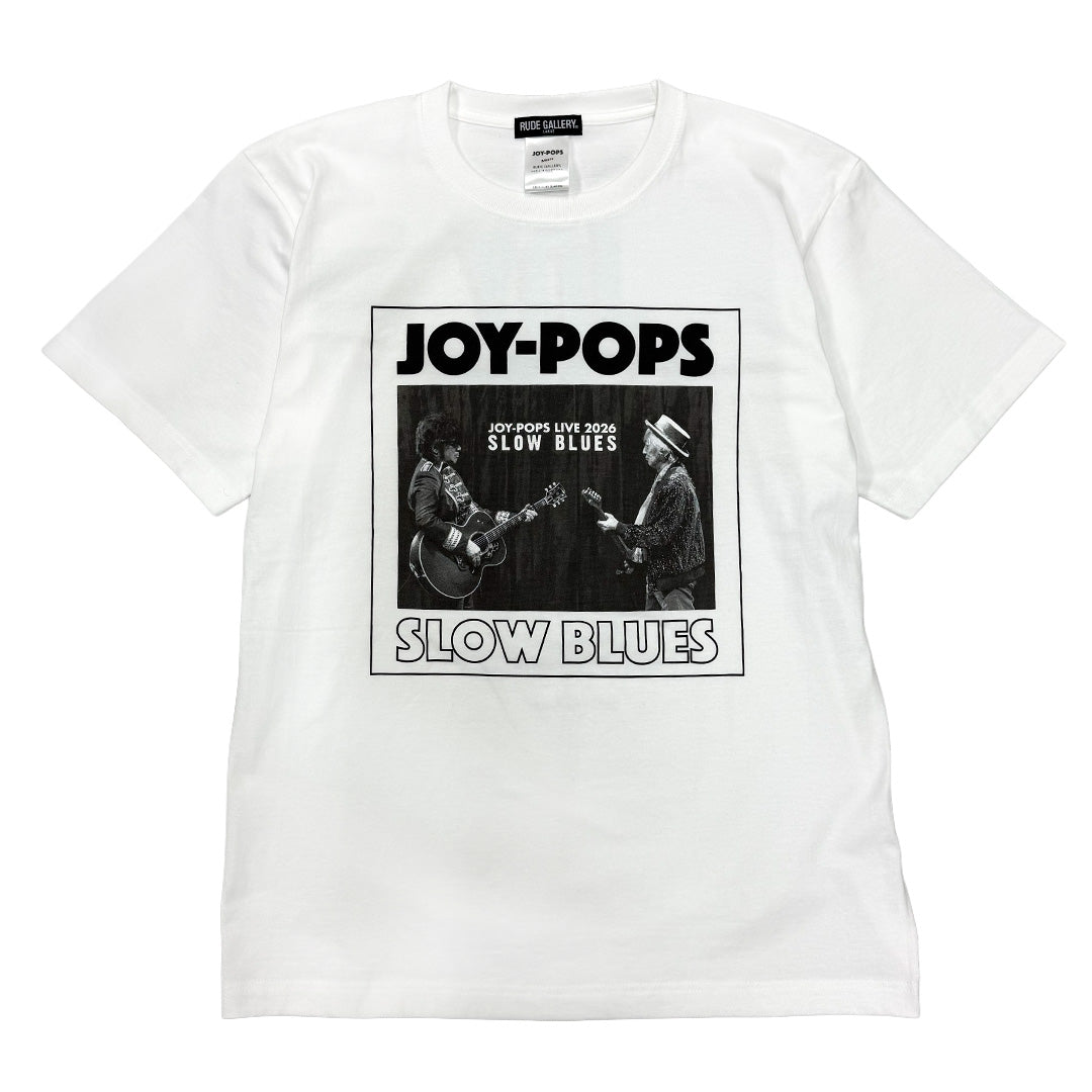 JOY-POPS SLOW BLUES TEE WHITE
