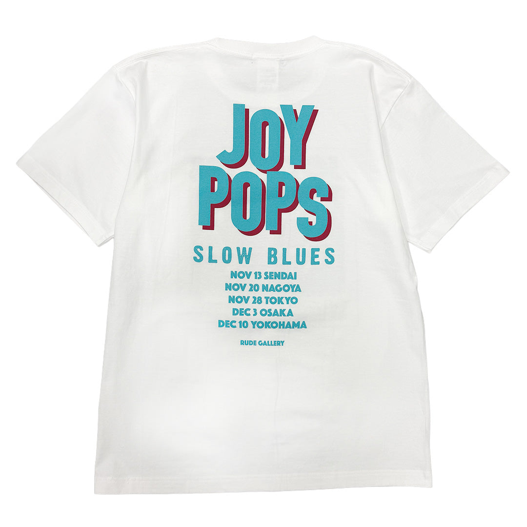 JOY-POPS SLOW BLUES TEE WHITE