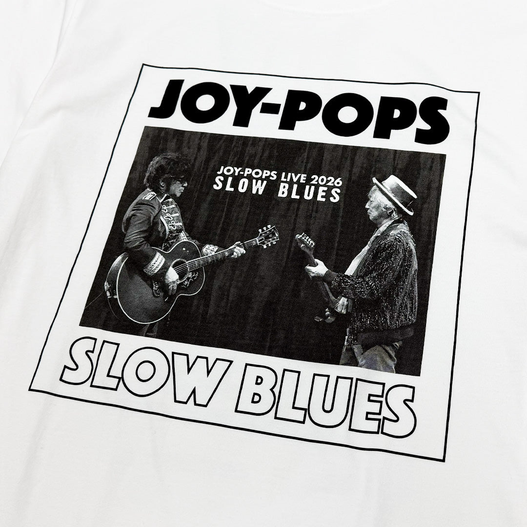 JOY-POPS SLOW BLUES TEE WHITE