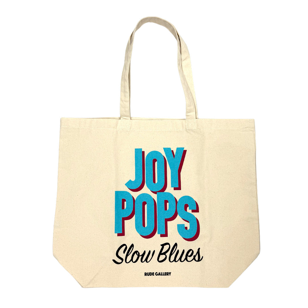 JOY-POPS SLOW BLUES TOTE BAG NATURAL