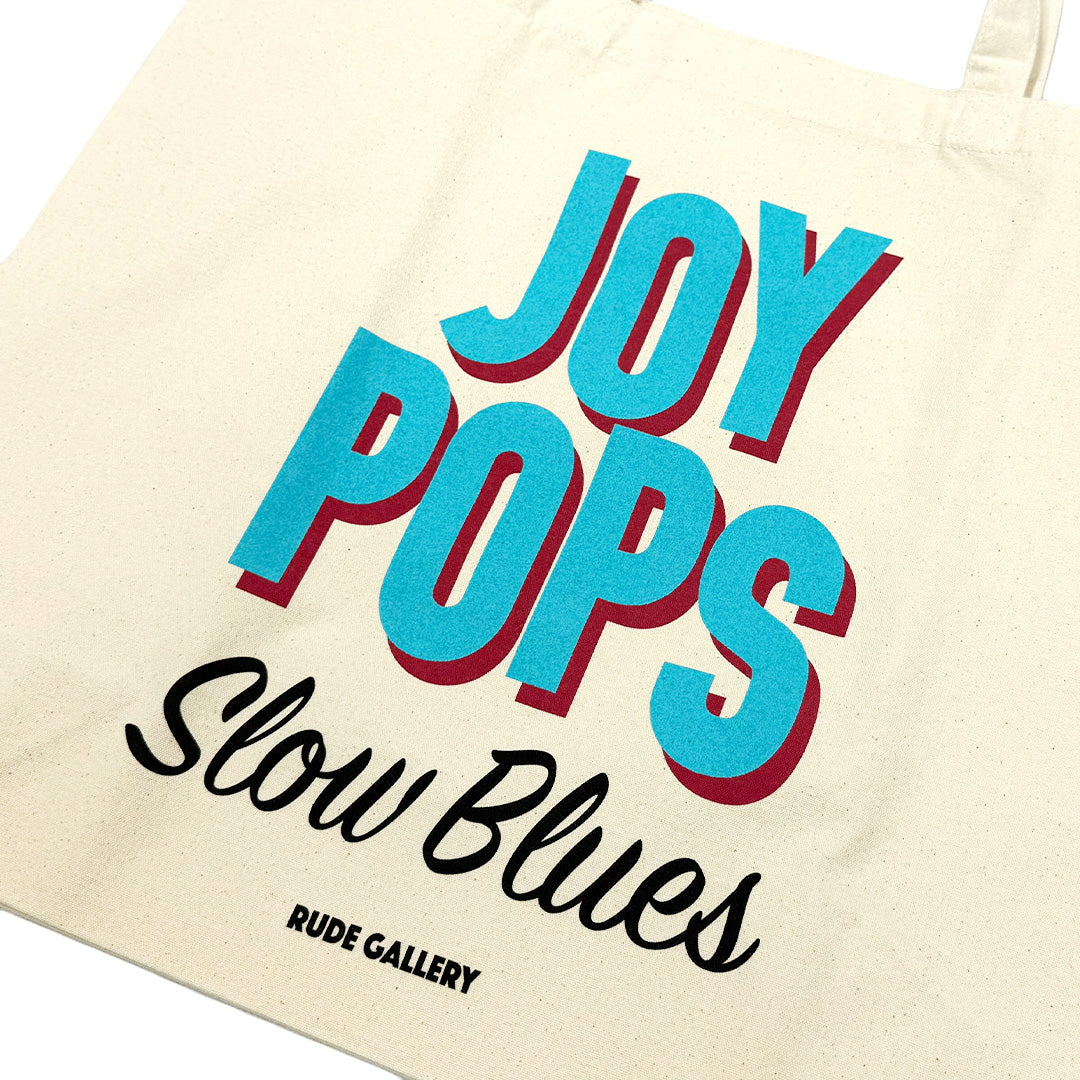 JOY-POPS SLOW BLUES TOTE BAG NATURAL