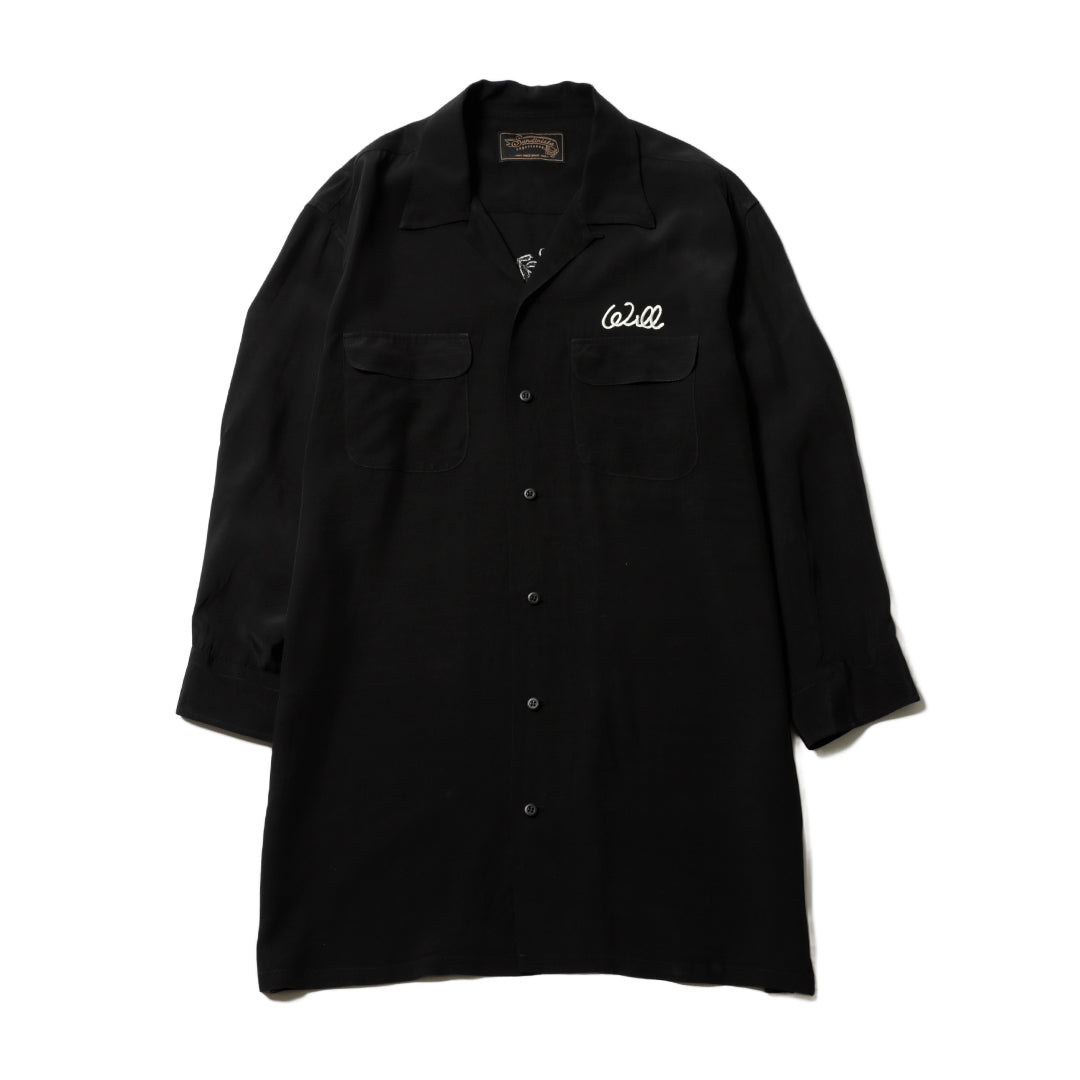 W.O.T.E will -OPEN COLLAR LONG SHIRT-