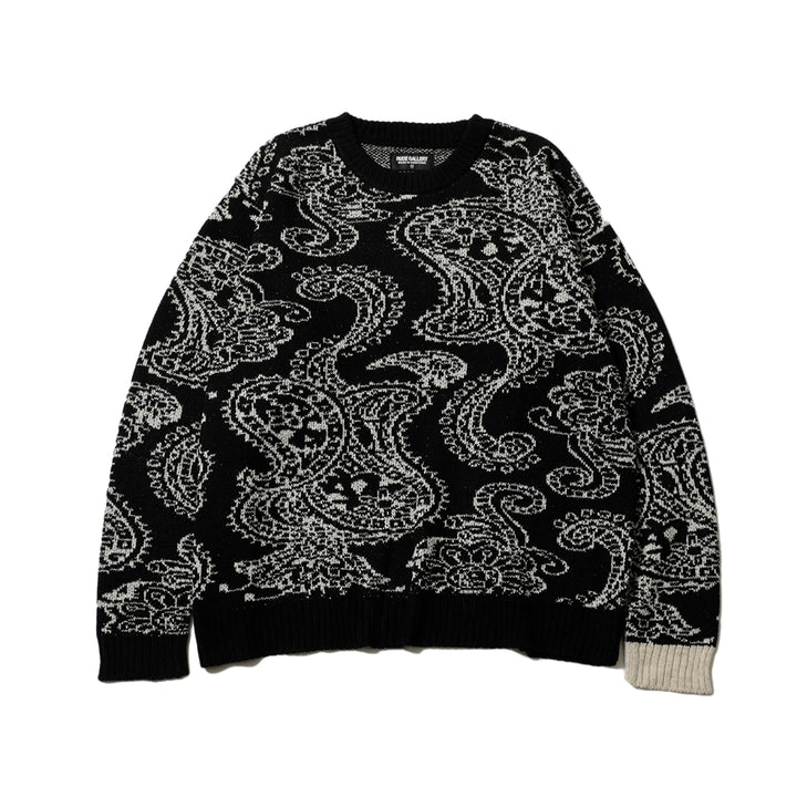 PAISLEY CREW NECK KNIT