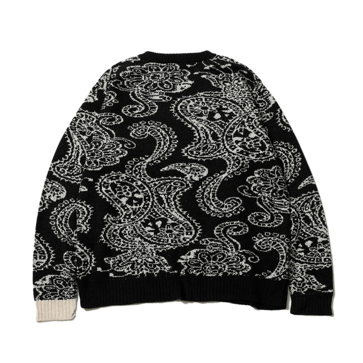 PAISLEY CREW NECK KNIT